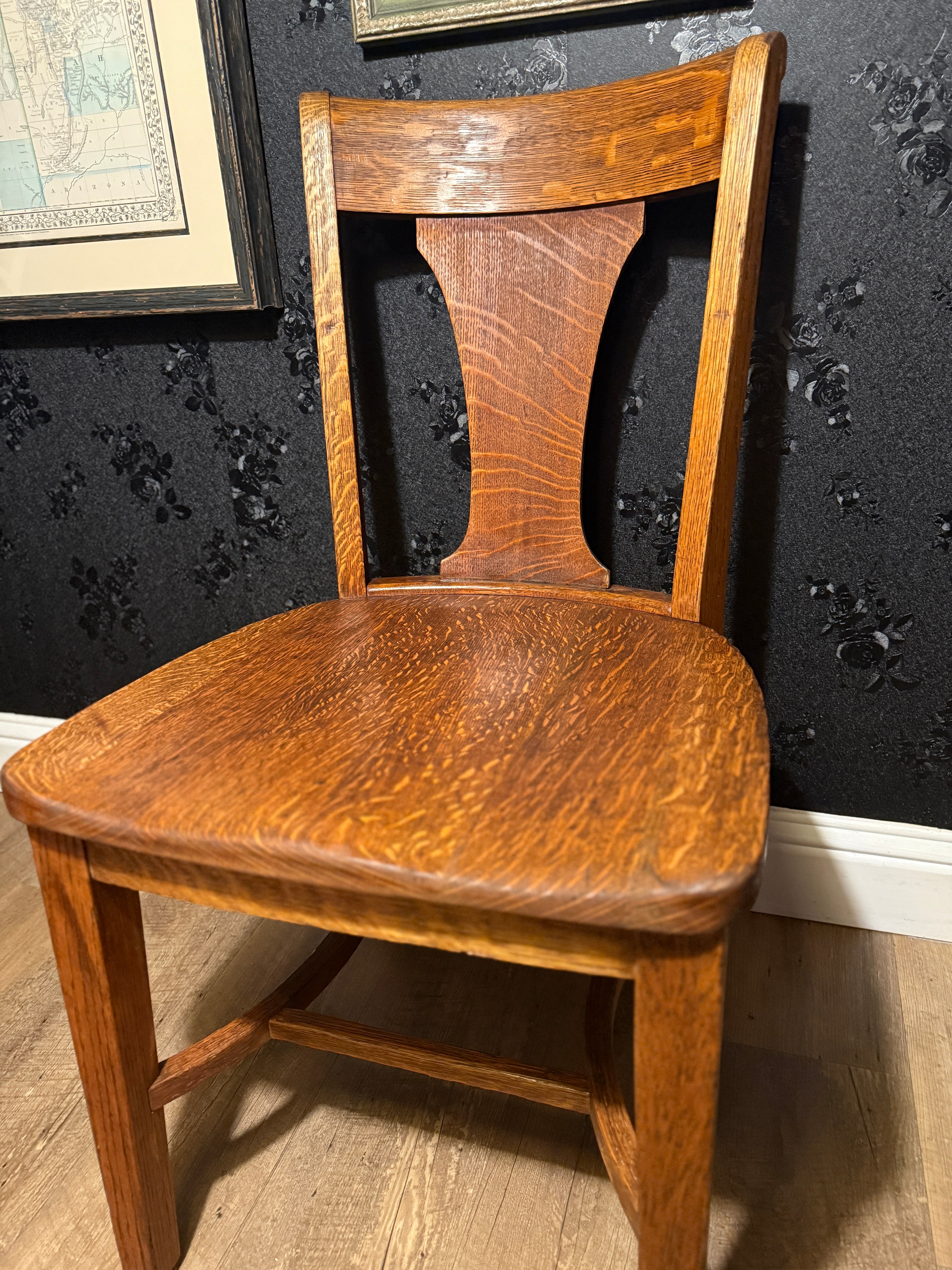 Mission Oak Arts & Crafts Side Chair — Grand Rapids Era, c. 1905–1915