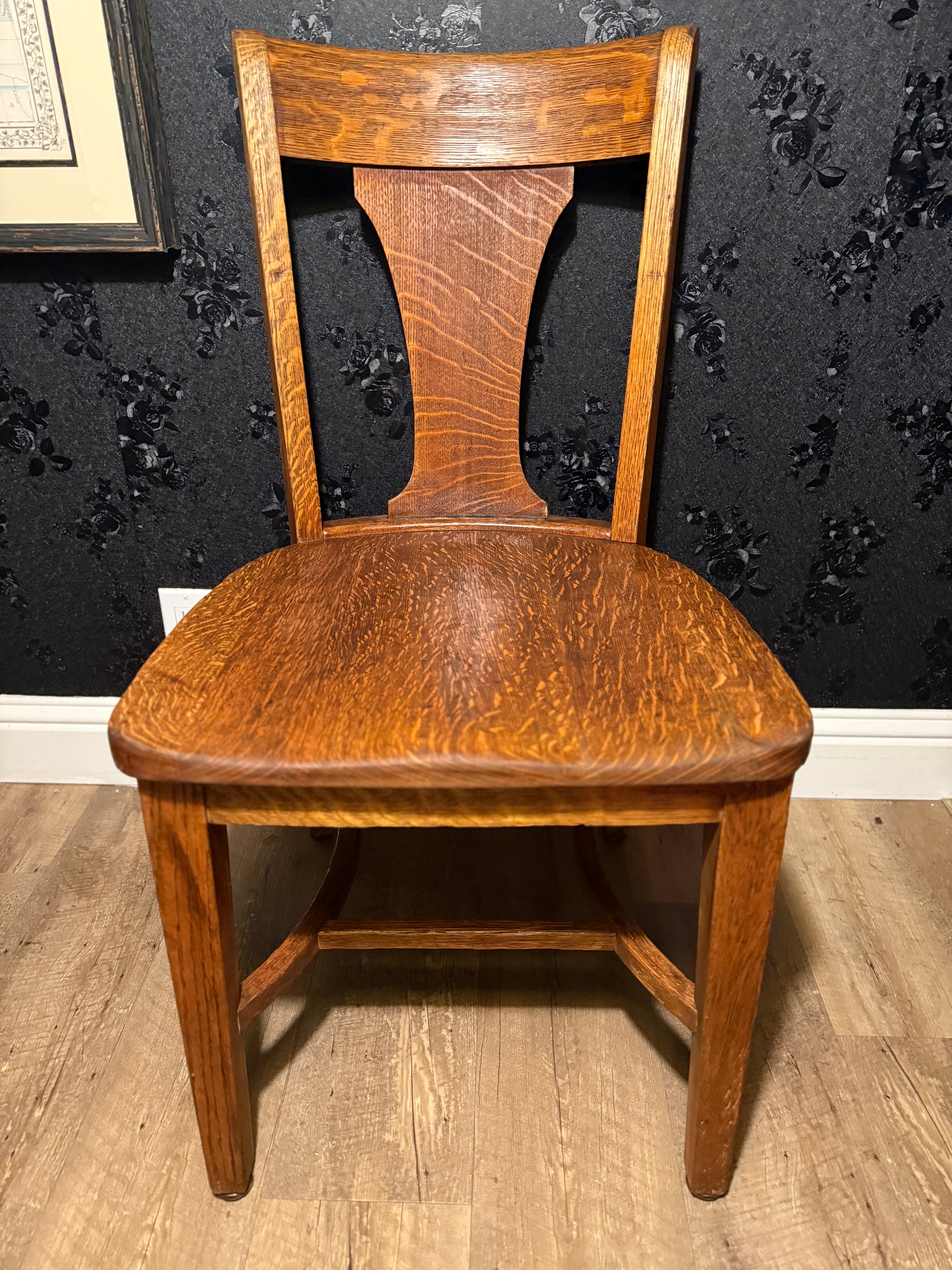 Mission Oak Arts & Crafts Side Chair — Grand Rapids Era, c. 1905–1915