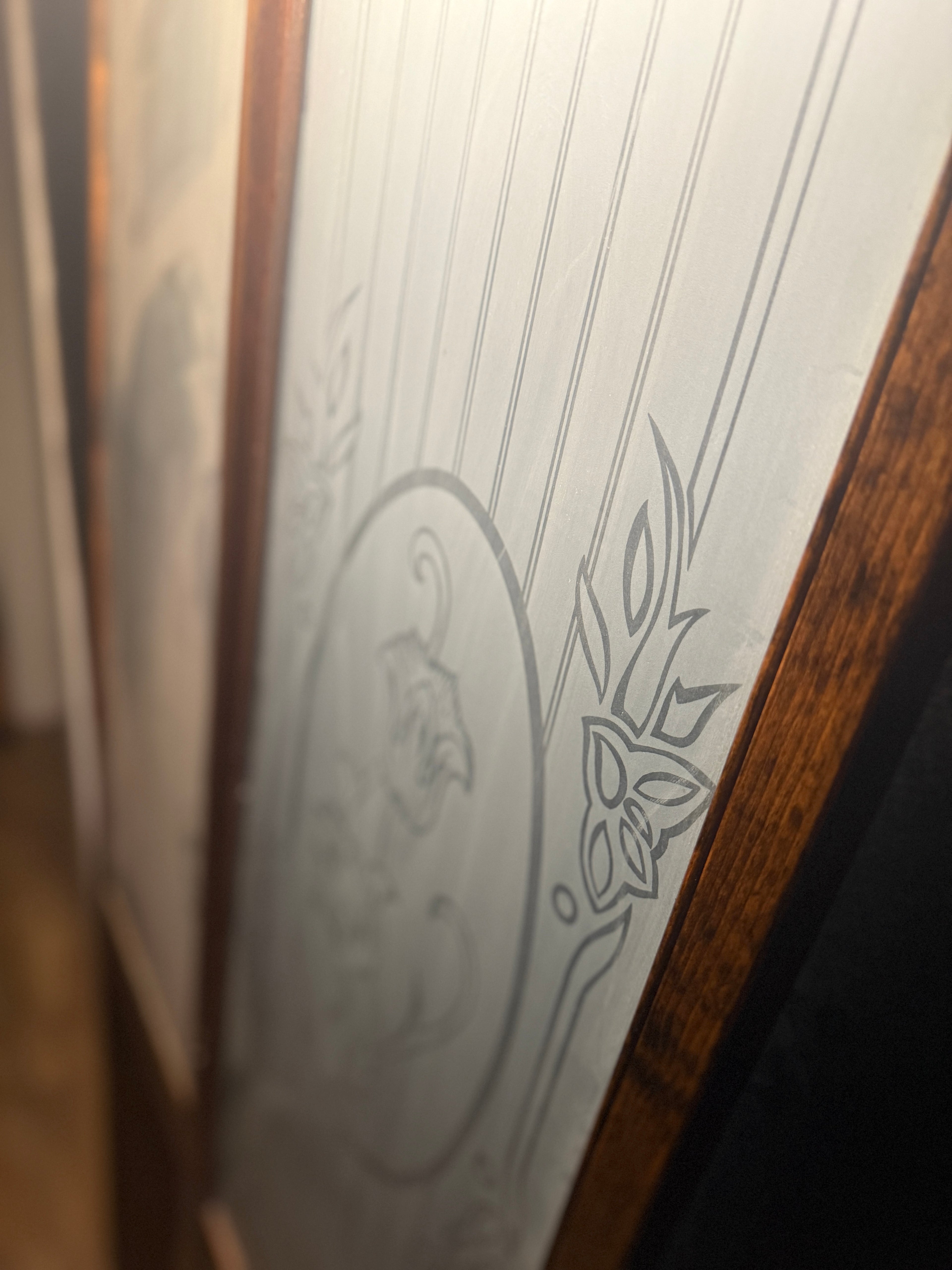 Art Nouveau Etched Glass Bifold Doors, American c.1900–1915