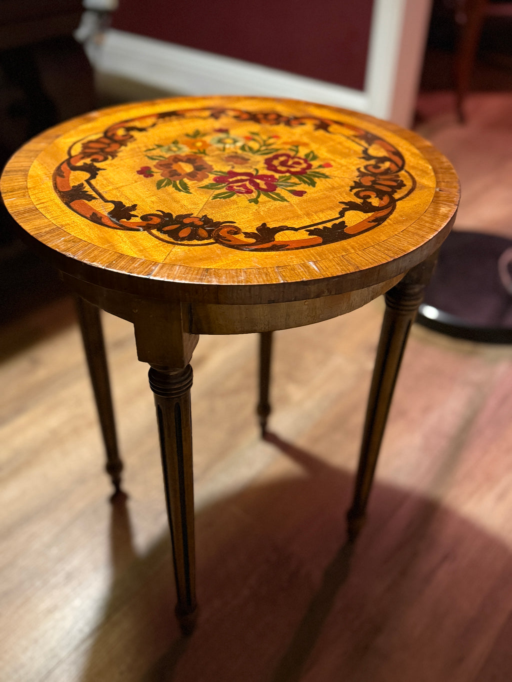 Continental Marquetry Louis XVI Revival Occasional Table, c.1925–1935