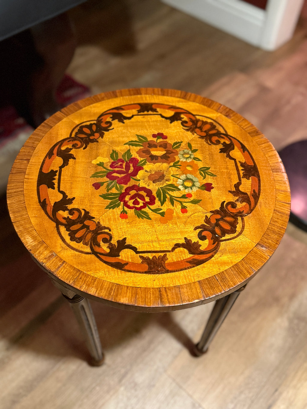 Continental Marquetry Louis XVI Revival Occasional Table, c.1925–1935