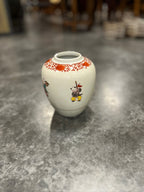 Small Japanese Aka-e Porcelain Jar Painted with Karako at Play, Iron-Red Lotus Scroll Border over Allover Kannyu Crackle, c. 1890–1940