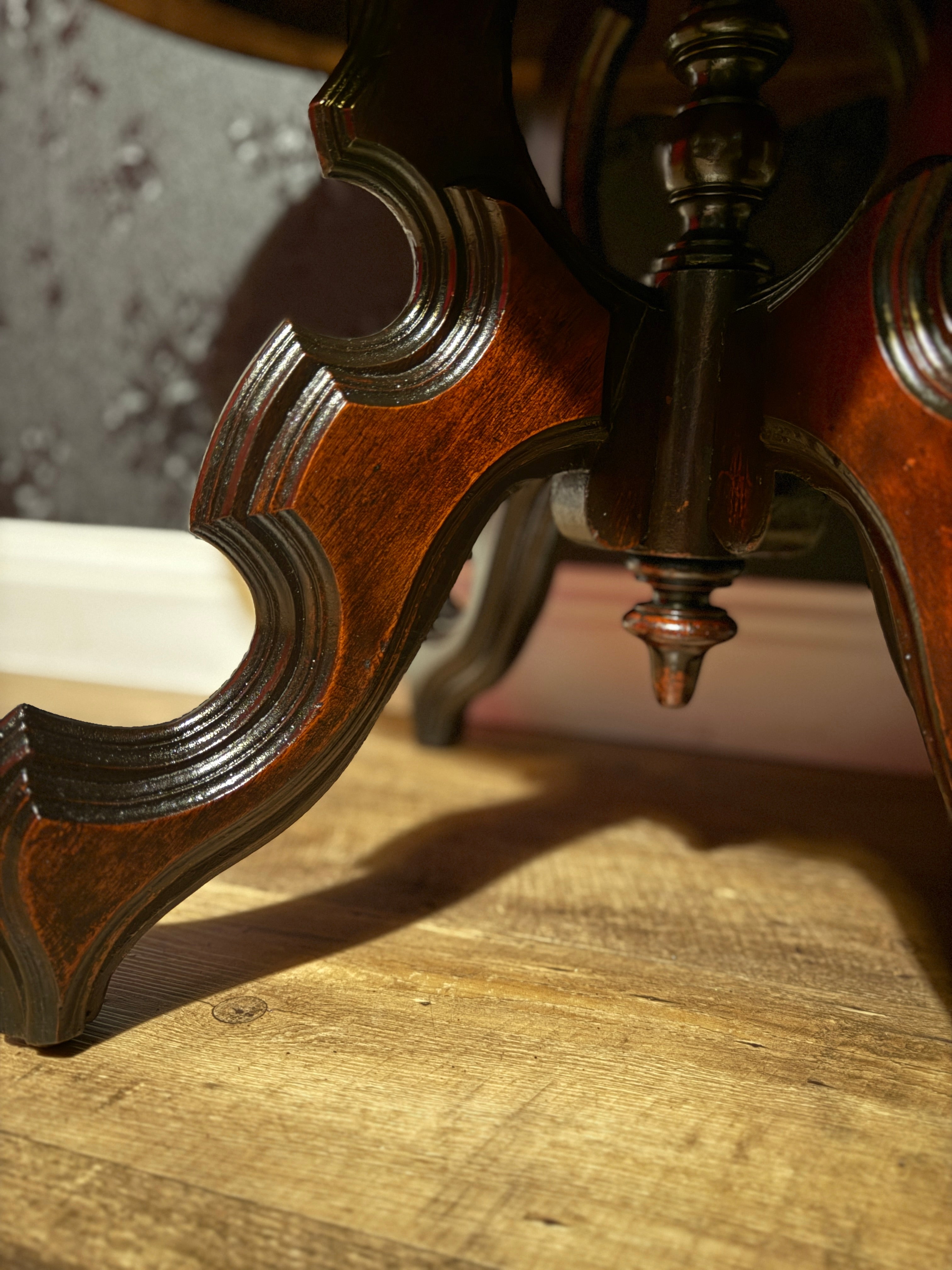 Victorian Quadruple-Scroll Parlor Table (c.1870–1890)