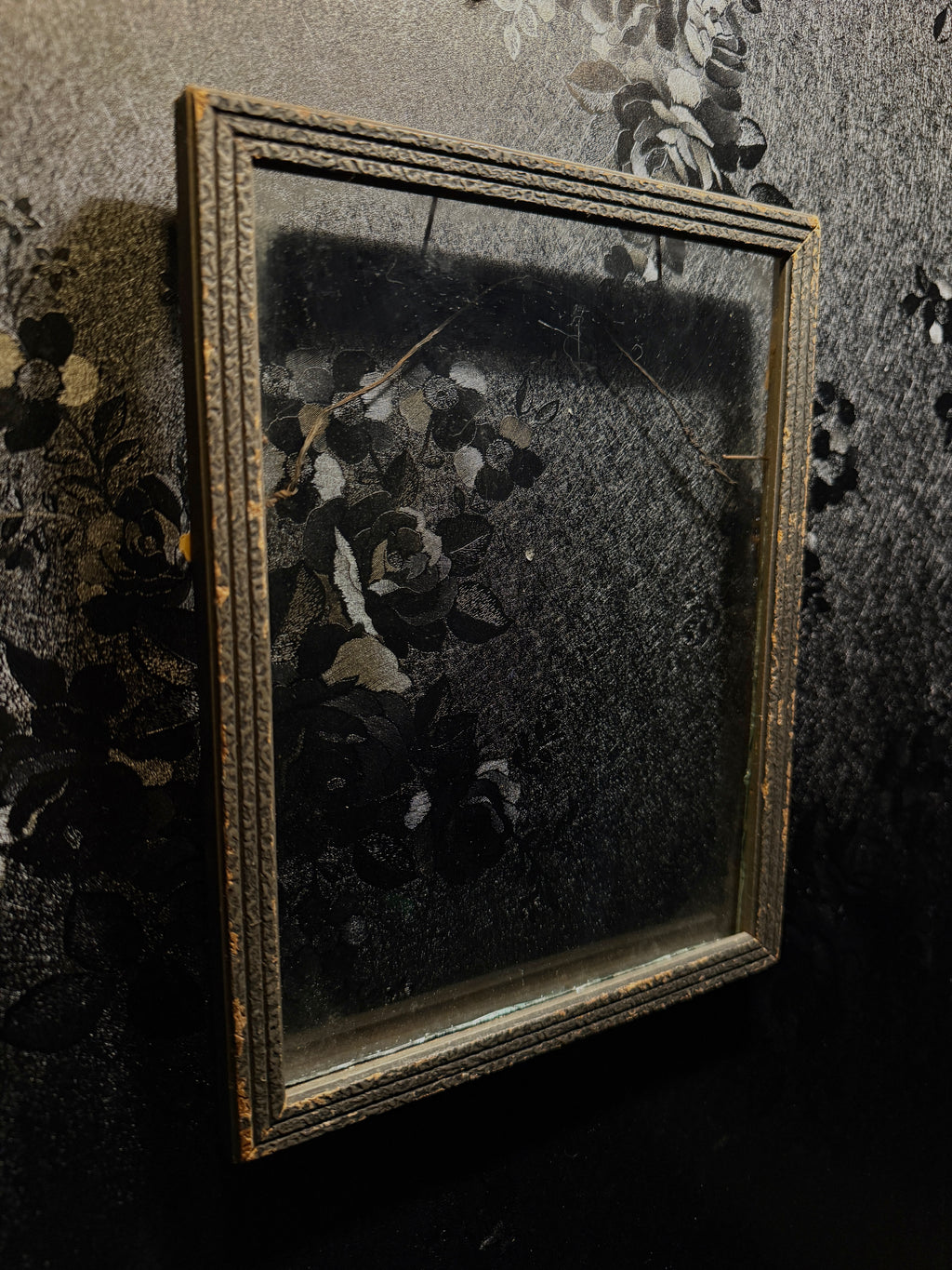 Late-19th Century Victorian Giltwood & Gesso Frame With Original Glass