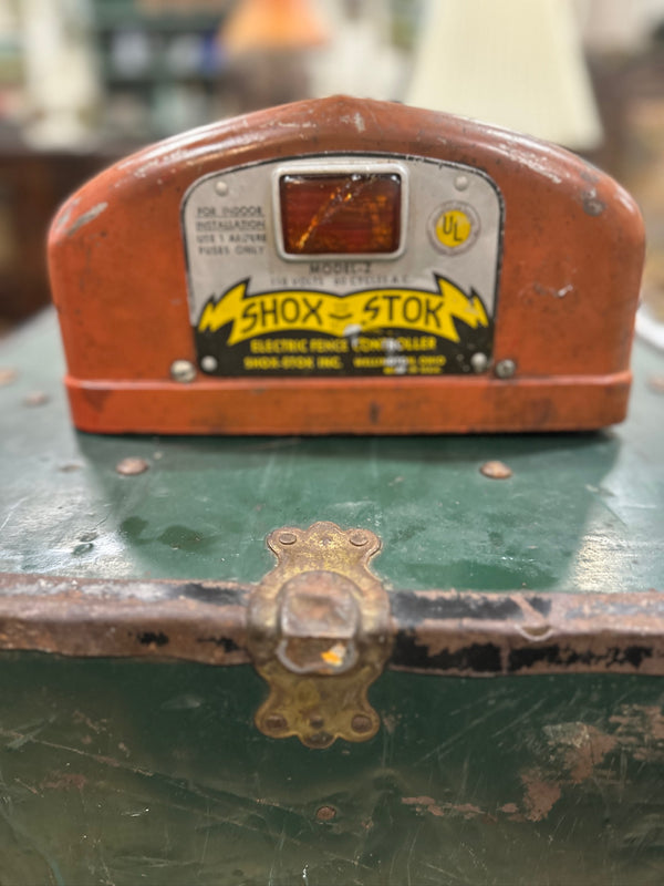 Shox-Stok Model-Z Electric Fence Controller, Shox-Stok Inc., Wellington, Ohio, UL Listed, Owner-Marked, c. 1948–1958