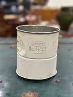 Androck Hand-i-Sift One-Hand Flour Sifter, Tulip and Scroll Decal with Painted Wood Handle, The Washburn Company, Rockford, Illinois, c. 1945–1955