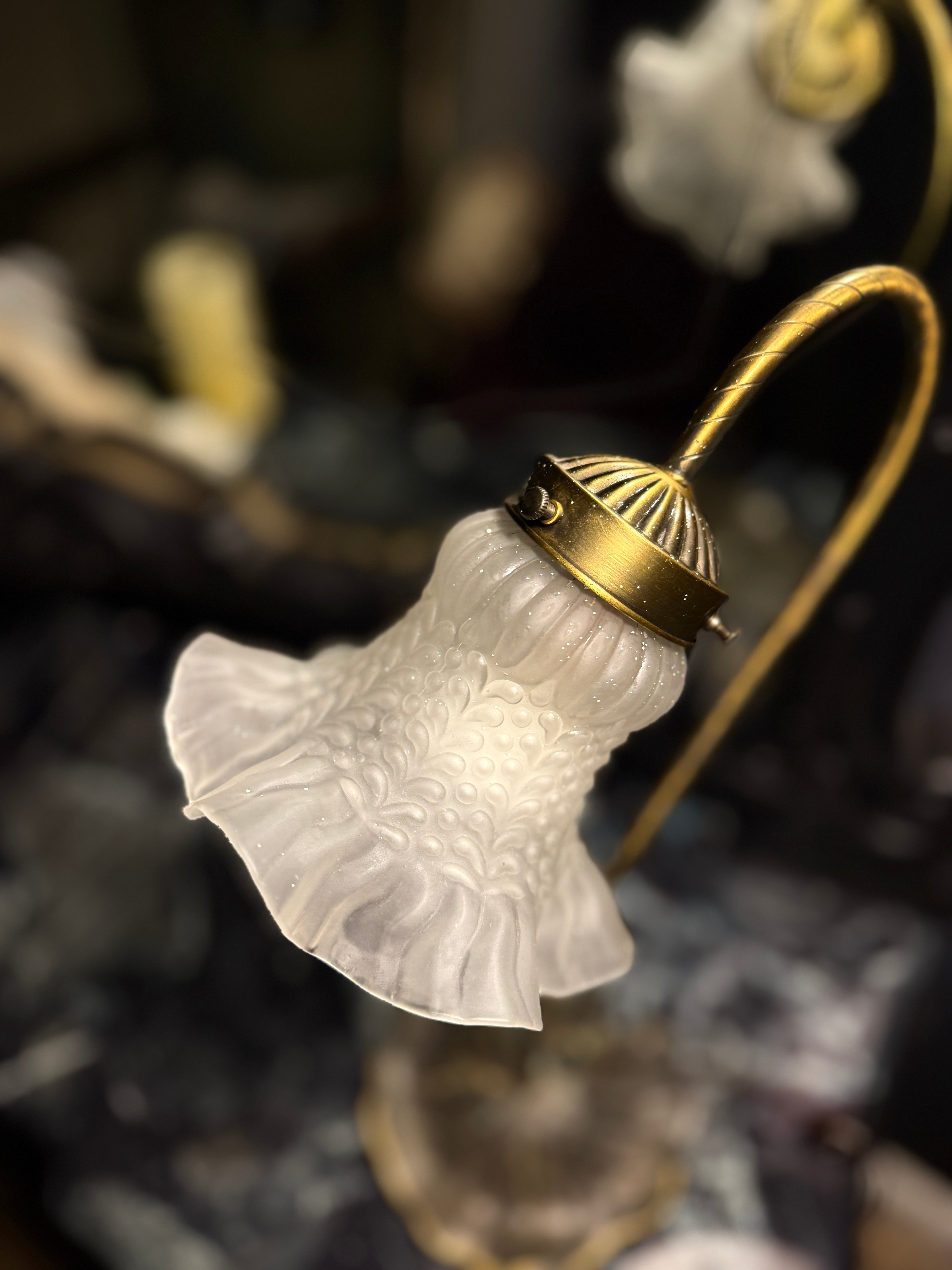 Art Nouveau Lily Pad Table Lamp, c. 1930–1940