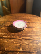 Leuchtenburg Porcelain Pink Ombre Saucers, Germany, c. 1925-1940 (Set of Three)