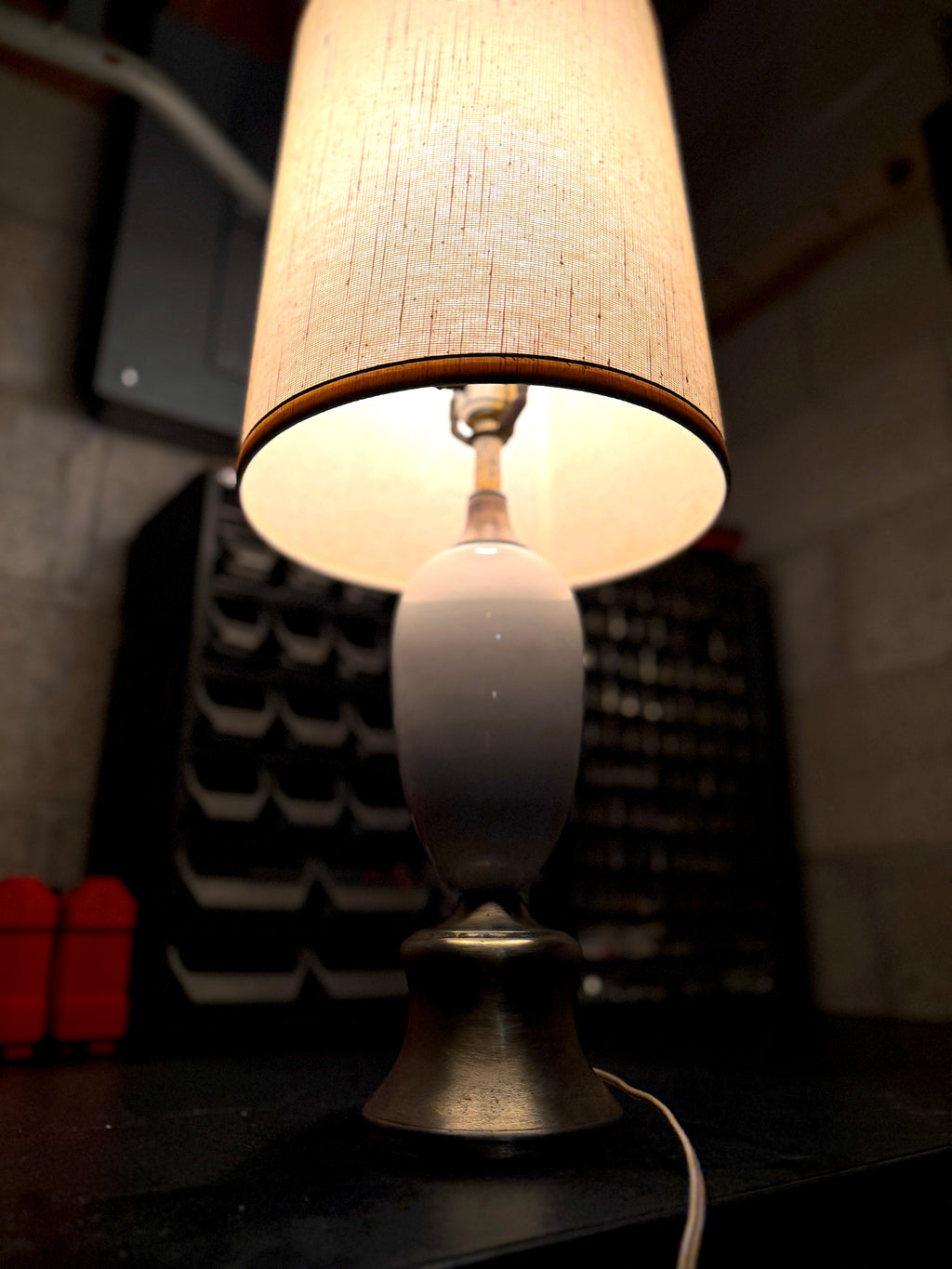 Ceramic & Brass Table Lamp c.1942–1949 | Early Postwar American Lighting