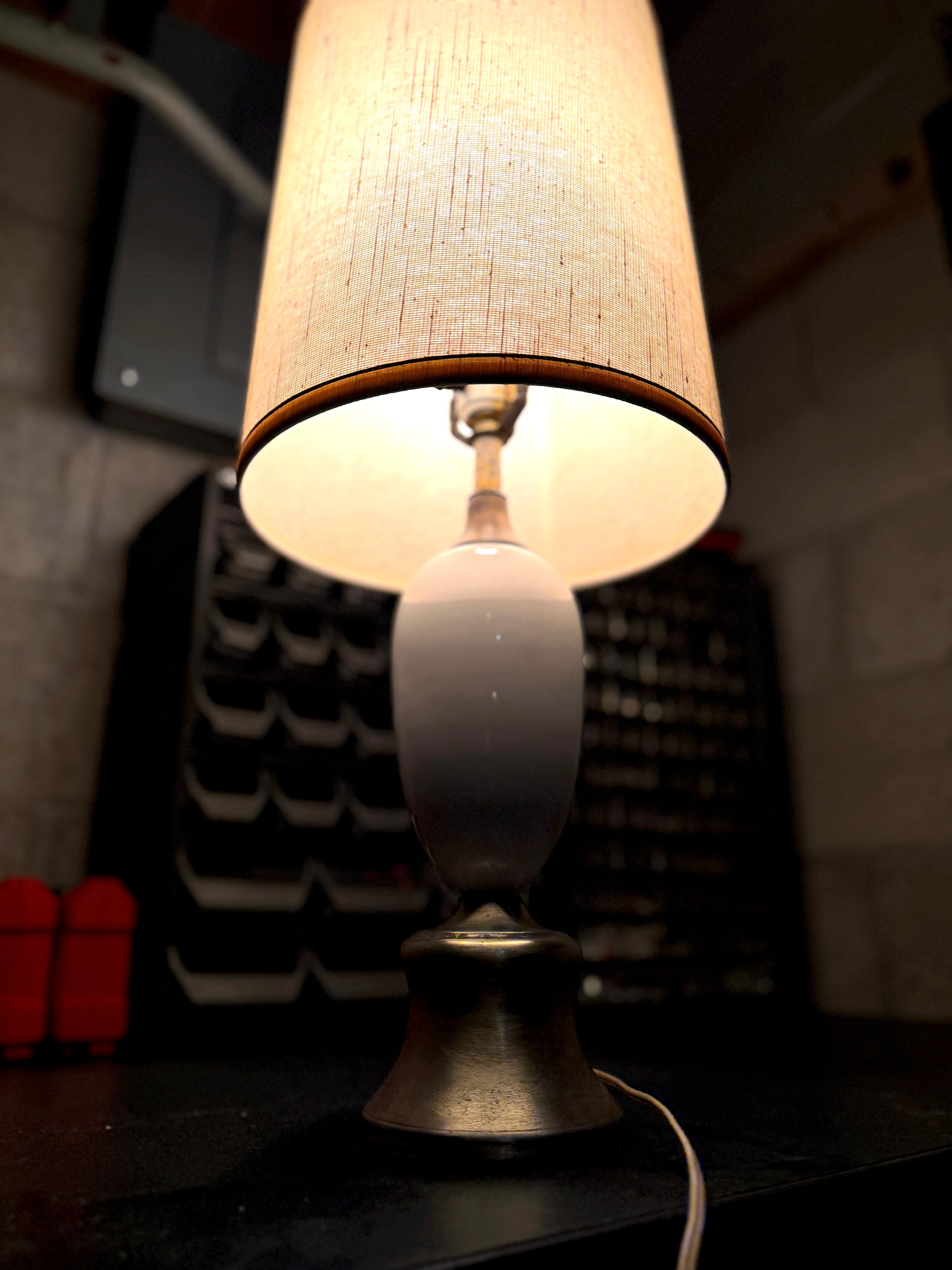 Ceramic & Brass Table Lamp c.1942–1949 | Early Postwar American Lighting