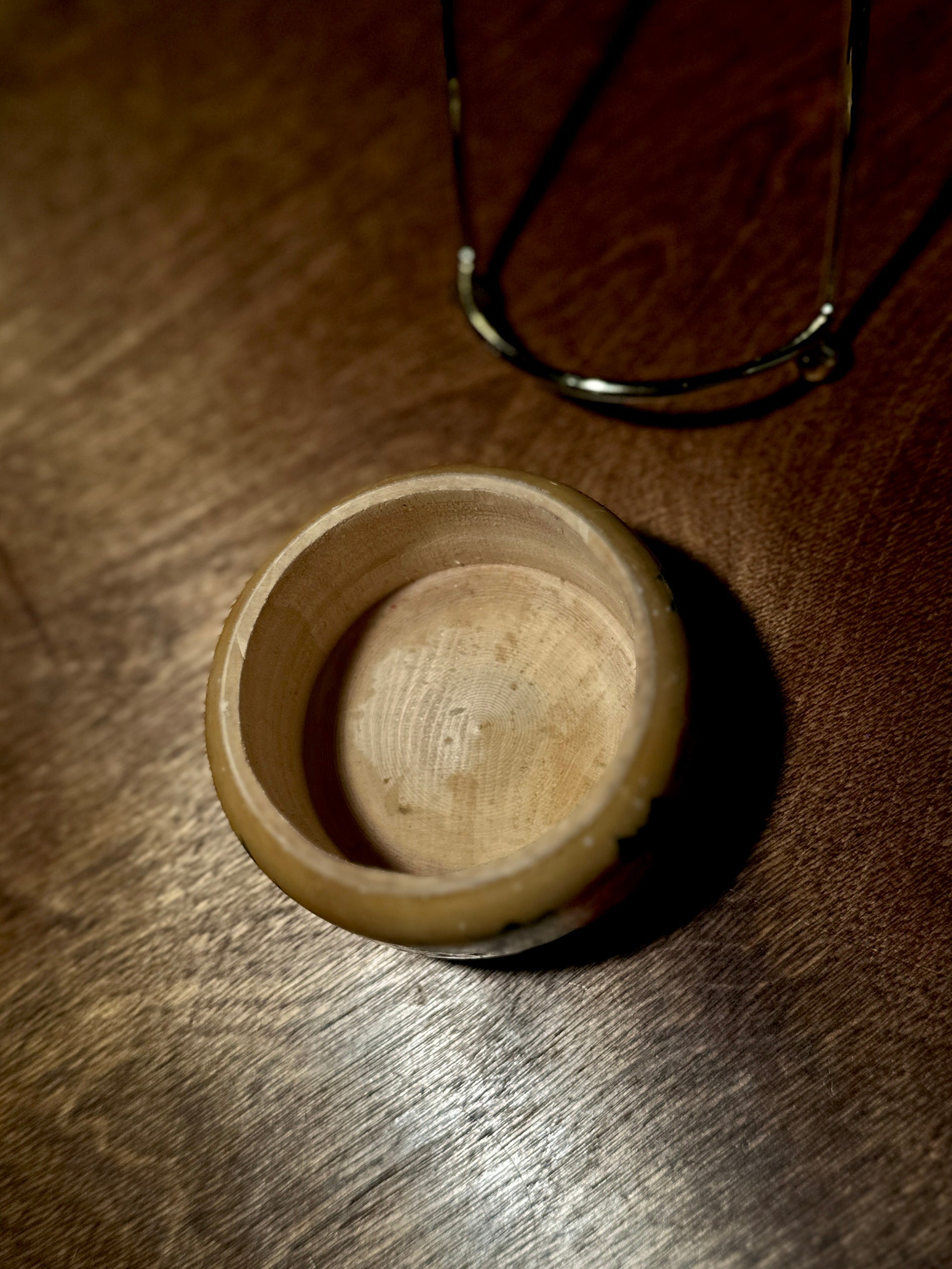 Vintage Russian Wooden Bowl | Hand-Painted Folk Art Decor