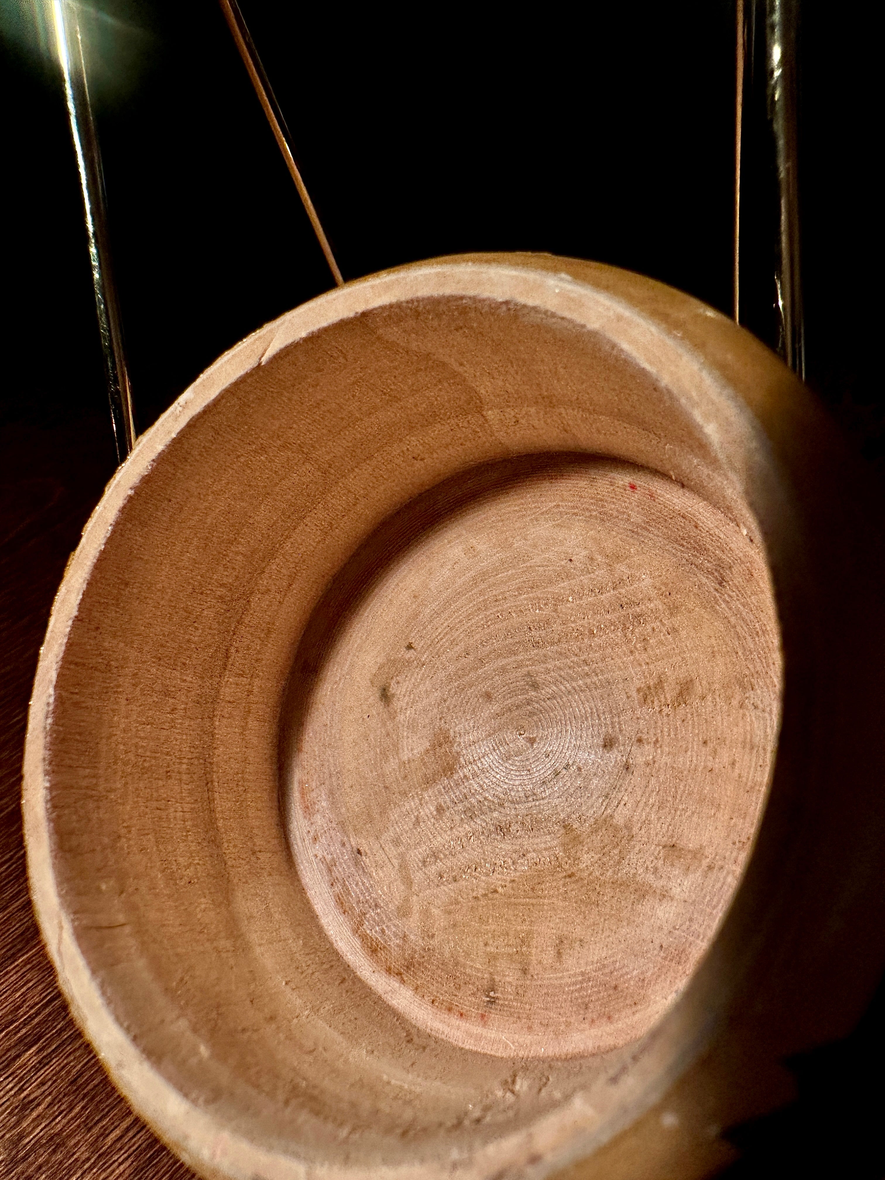 Vintage Russian Wooden Bowl | Hand-Painted Folk Art Decor