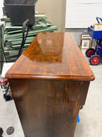 Antique Victorian Eastlake Three-Drawer Chest, Carved Wood Pulls, Pendant Drops, c. 1875–1890