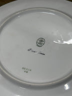 Vintage Hutschenreuther "Princess Louise" Dinner Plate, Encrusted Gold and Iron-Red Arabesque, Hohenberg Germany, c. 1948–1960