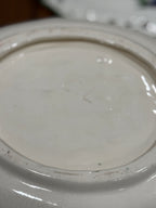 Vintage Amber Blended-Glaze Basin Bowl, Washstand Form, Scalloped Gadroon Rim, American, c. 1950–1965