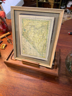 Antique Nevada Map, Engraved by L. L. Poates Eng. Co. New York, Framed, c. 1911–1930