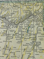 Antique Nevada Map, Engraved by L. L. Poates Eng. Co. New York, Framed, c. 1911–1930