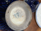 Hall China Cobalt Teapot, Ribbed Footed Form with Acorn Finial, East Liverpool Ohio, c. 1930–1950