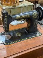 Franklin Rotary Sewing Machine in Walnut Cabinet, White FR Class for Sears Roebuck, c. 1926–1935