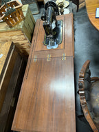 Franklin Rotary Sewing Machine in Walnut Cabinet, White FR Class for Sears Roebuck, c. 1926–1935