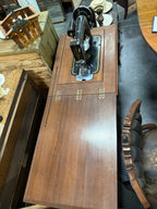 Franklin Rotary Sewing Machine in Walnut Cabinet, White FR Class for Sears Roebuck, c. 1926–1935