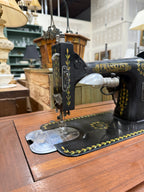 Franklin Rotary Sewing Machine in Walnut Cabinet, White FR Class for Sears Roebuck, c. 1926–1935
