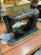 Franklin Rotary Sewing Machine in Walnut Cabinet, White FR Class for Sears Roebuck, c. 1926–1935
