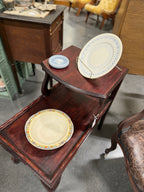 Pair of Chippendale Revival Step-End Tables, Carved Mahogany with Ball-and-Claw Feet, Restored, c. 1935–1955