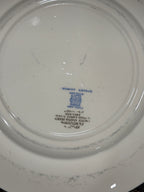 Copeland Spode "Ermine" Plate, Centurion Shape, Blue on Ivory, England, Registered 1932