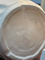 Paneled White Cachepot, California Pottery, Marked CALIF USA G-1, c. 1945–1955