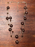 Chocolate Pearl and Topaz Two-Strand Illusion Necklace, c. 2000–2015