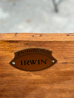 Antique Robert W. Irwin "Pendleton" Flame Mahogany Bow-Front Sideboard, Federal Revival, Refinished, Grand Rapids Michigan, c. 1940–1950