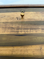 Antique Chippendale Revival Slant-Front Desk, Serpentine Walnut, Restored Striped Pine Fall, Claw Feet, American, c. 1925–1940
