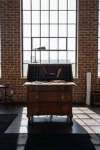 Antique Chippendale Revival Slant-Front Desk, Serpentine Walnut, Restored Striped Pine Fall, Claw Feet, American, c. 1925–1940