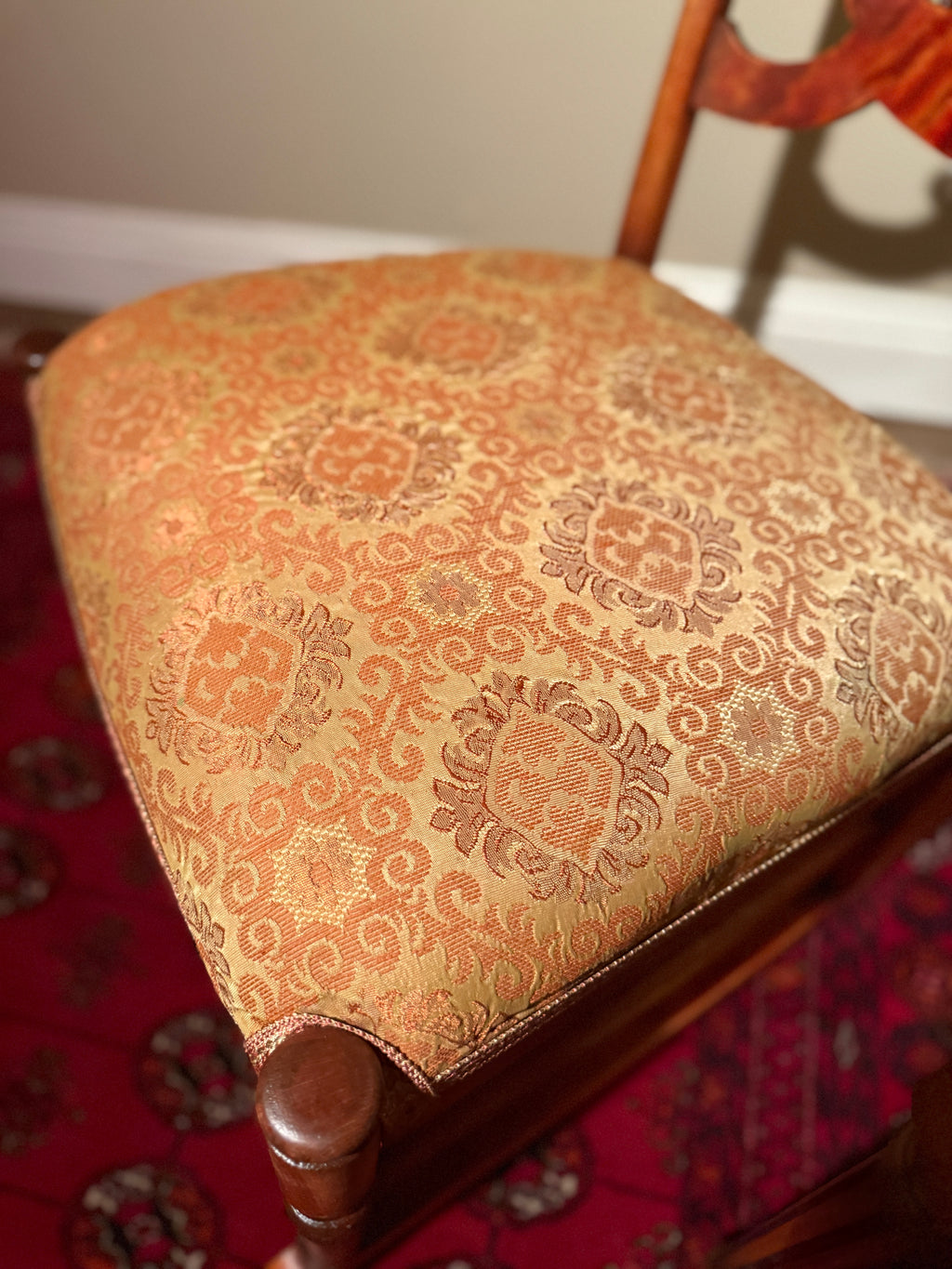 Victorian Tiger Oak Pressed-Back Parlor Rocking Chair, c. 1870–1890