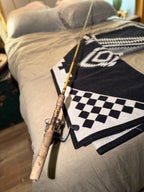Eagle Claw "Packit" Spin/Fly Combination Pack Rod, Wright &amp; McGill Co. Denver, Honey Fiberglass, c. 1975
