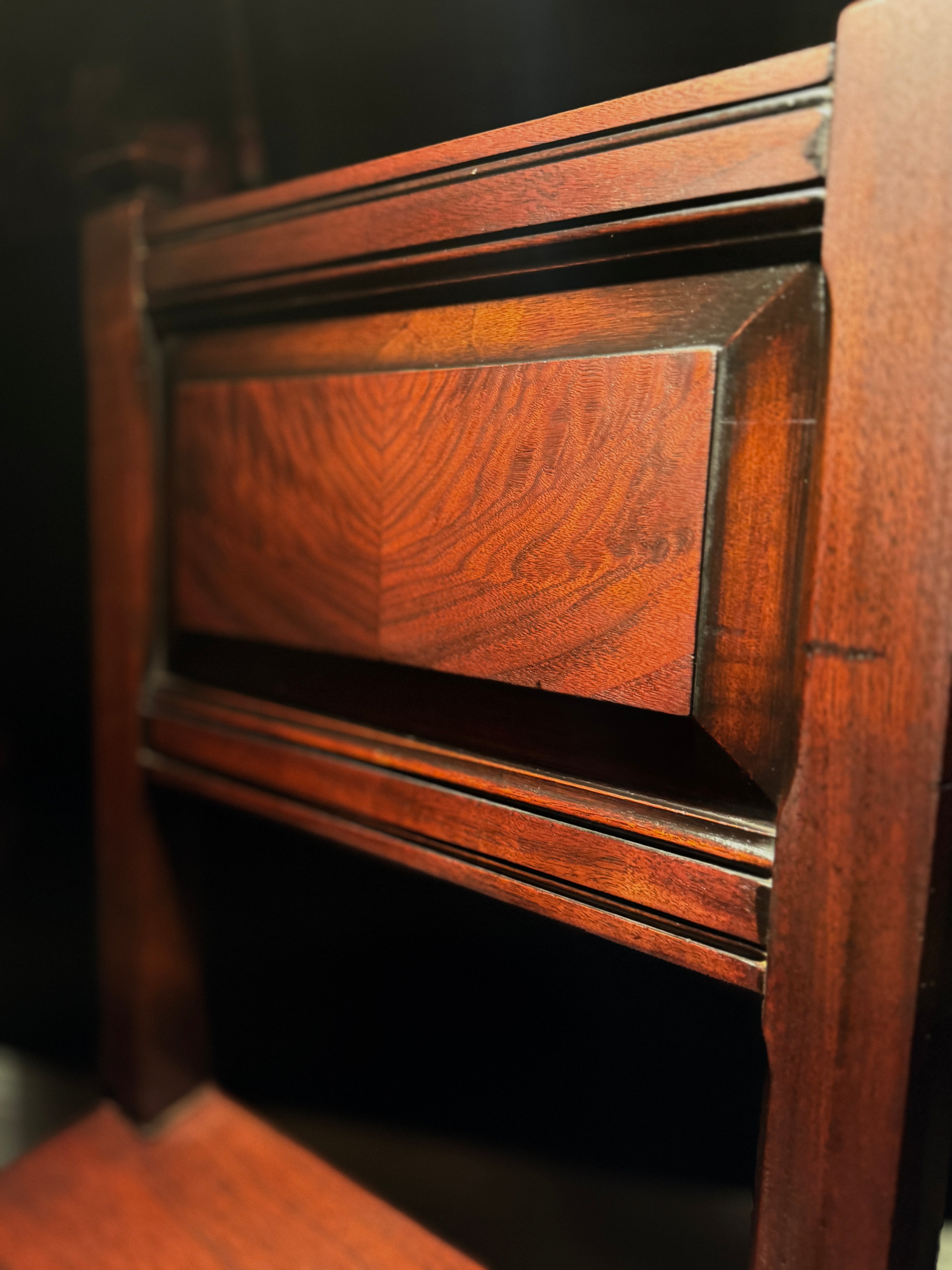 Antique Lenox Shops Side Chair (c. 1916–1933) | Black Cherry + Walnut Refinish