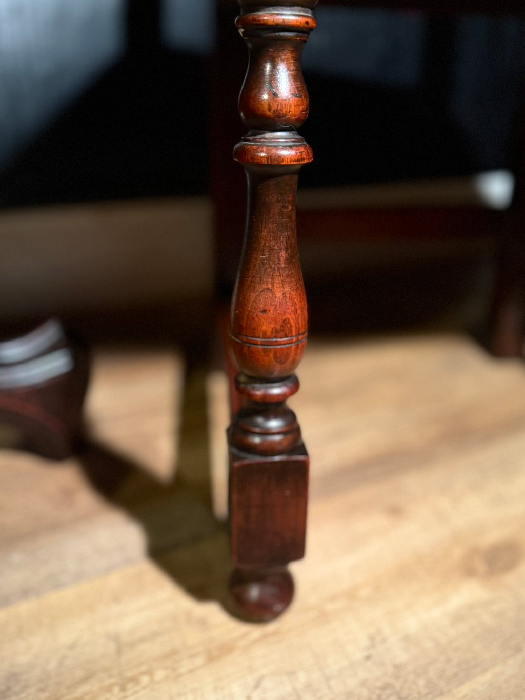 Antique Lenox Shops Side Chair (c. 1916–1933) | Black Cherry + Walnut Refinish