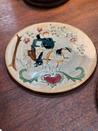 Pair of Pennsbury Pottery Pennsylvania Dutch Plaques, Courting Buggy and Amish Family, Morrisville PA, c. 1957
