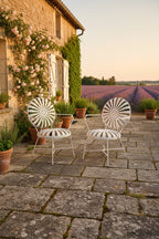 Pair of Sunburst Spring-Steel Garden Armchairs in the Manner of François Carré, French Art Deco, c. 1930–1940