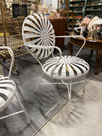 Pair of Sunburst Spring-Steel Garden Armchairs in the Manner of François Carré, French Art Deco, c. 1930–1940