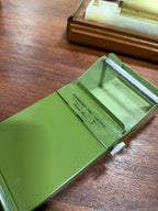 Stansberry Construction Advertising Memo Roll Dispenser, Enameled Steel with Chrome Fittings, Reno Nevada, c. 1965–1975