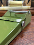 Stansberry Construction Advertising Memo Roll Dispenser, Enameled Steel with Chrome Fittings, Reno Nevada, c. 1965–1975