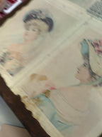 Boraxo "Pastel Heads" Advertising Print on Wood Panel, c. 1907