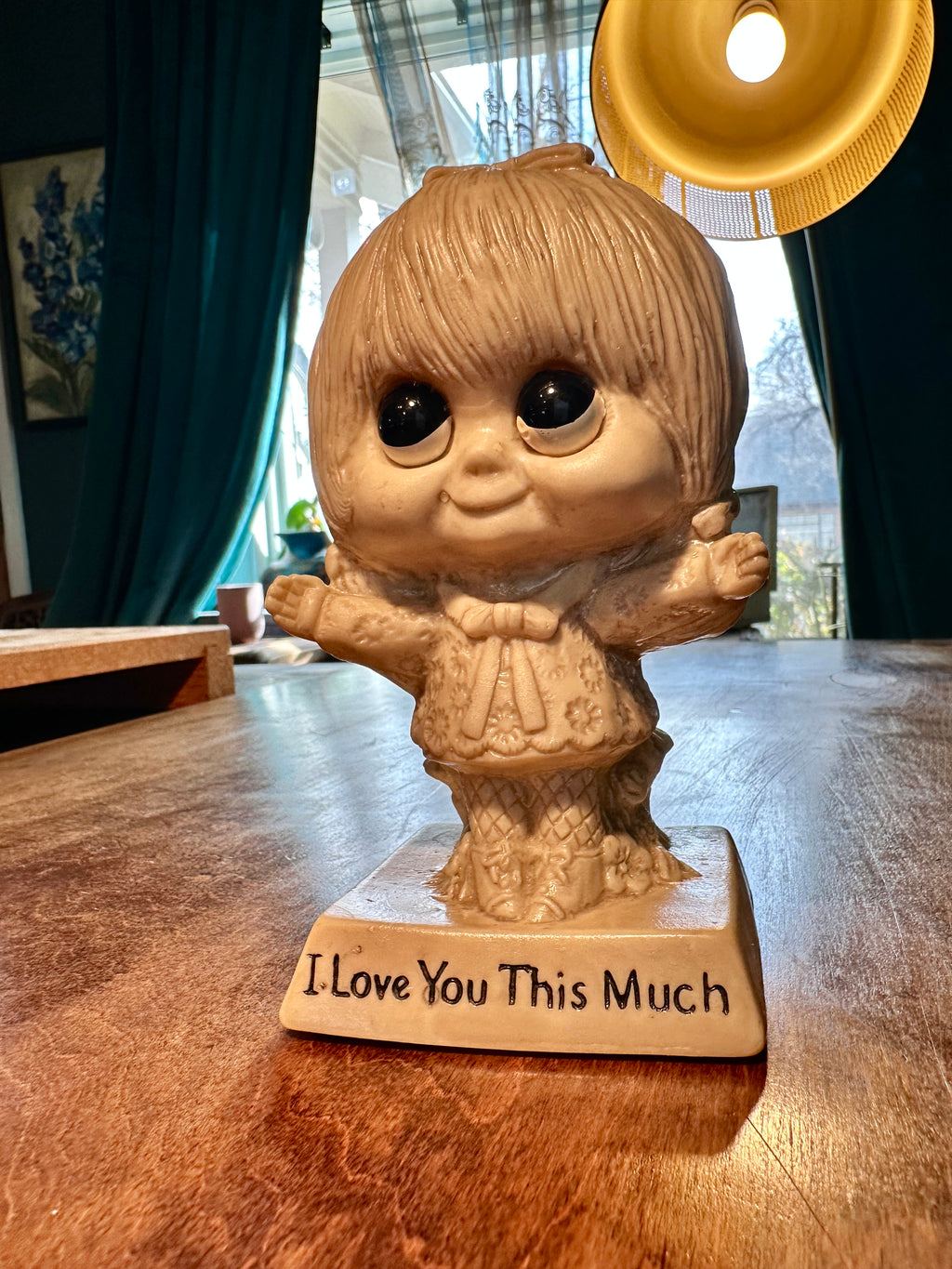 Vintage 1973 Wallace Berrie “I Like You / I Love You This Much” Figurine Pair – Made in USA Sentimental Collectible