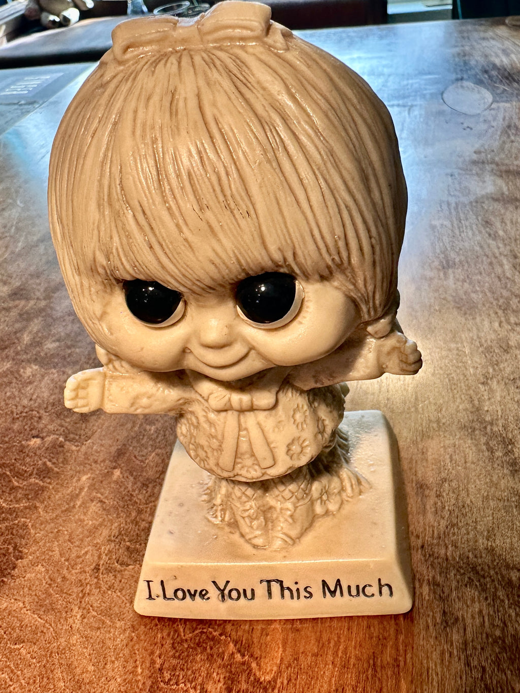 Vintage 1973 Wallace Berrie “I Like You / I Love You This Much” Figurine Pair – Made in USA Sentimental Collectible