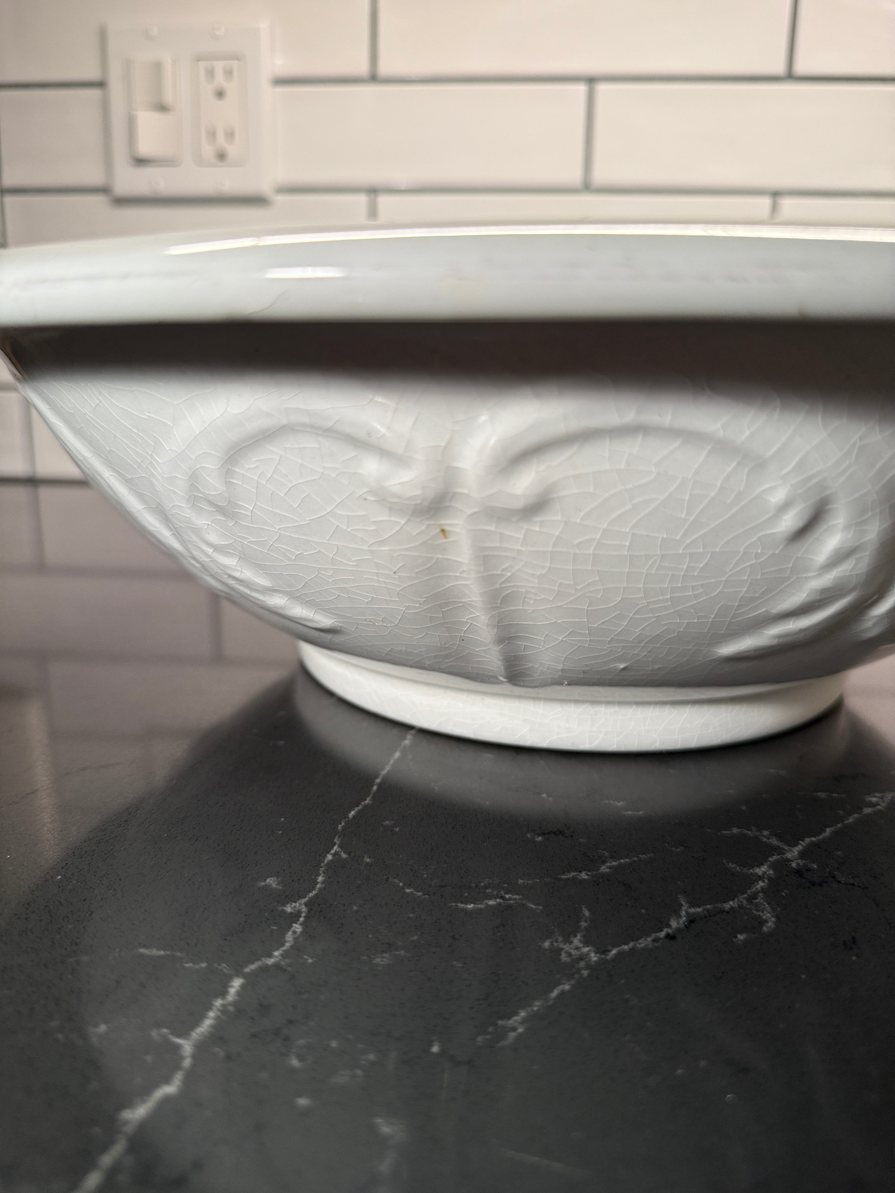 Antique Floral Pitcher & Wash Basin Set — Ford China Co. (Ford City, PA) & Revere China Co. (East Liverpool, OH), c.1900–1930