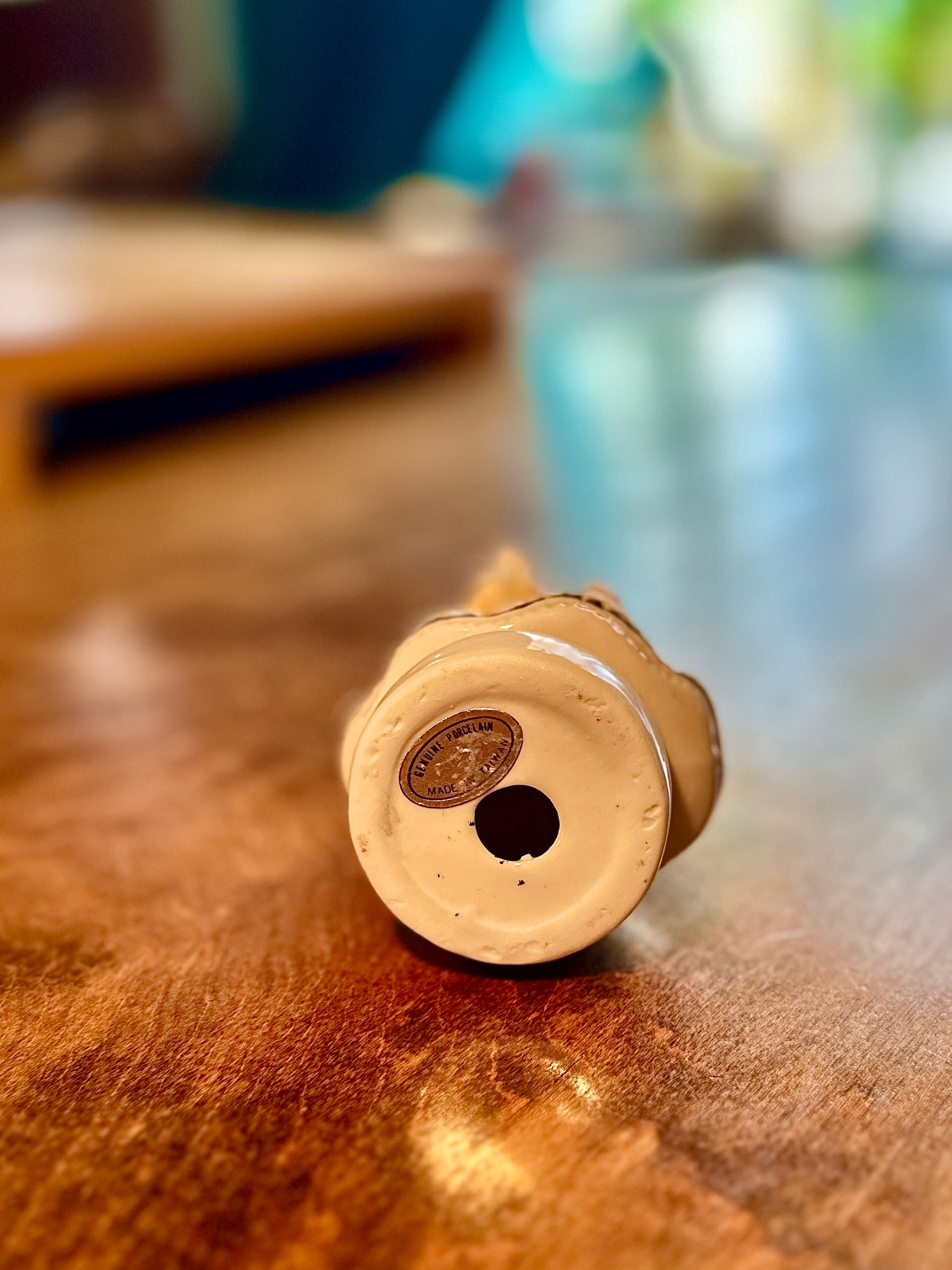 Vintage Genuine Porcelain Girl Figurine – Made in Taiwan 1980s Cottage Decor