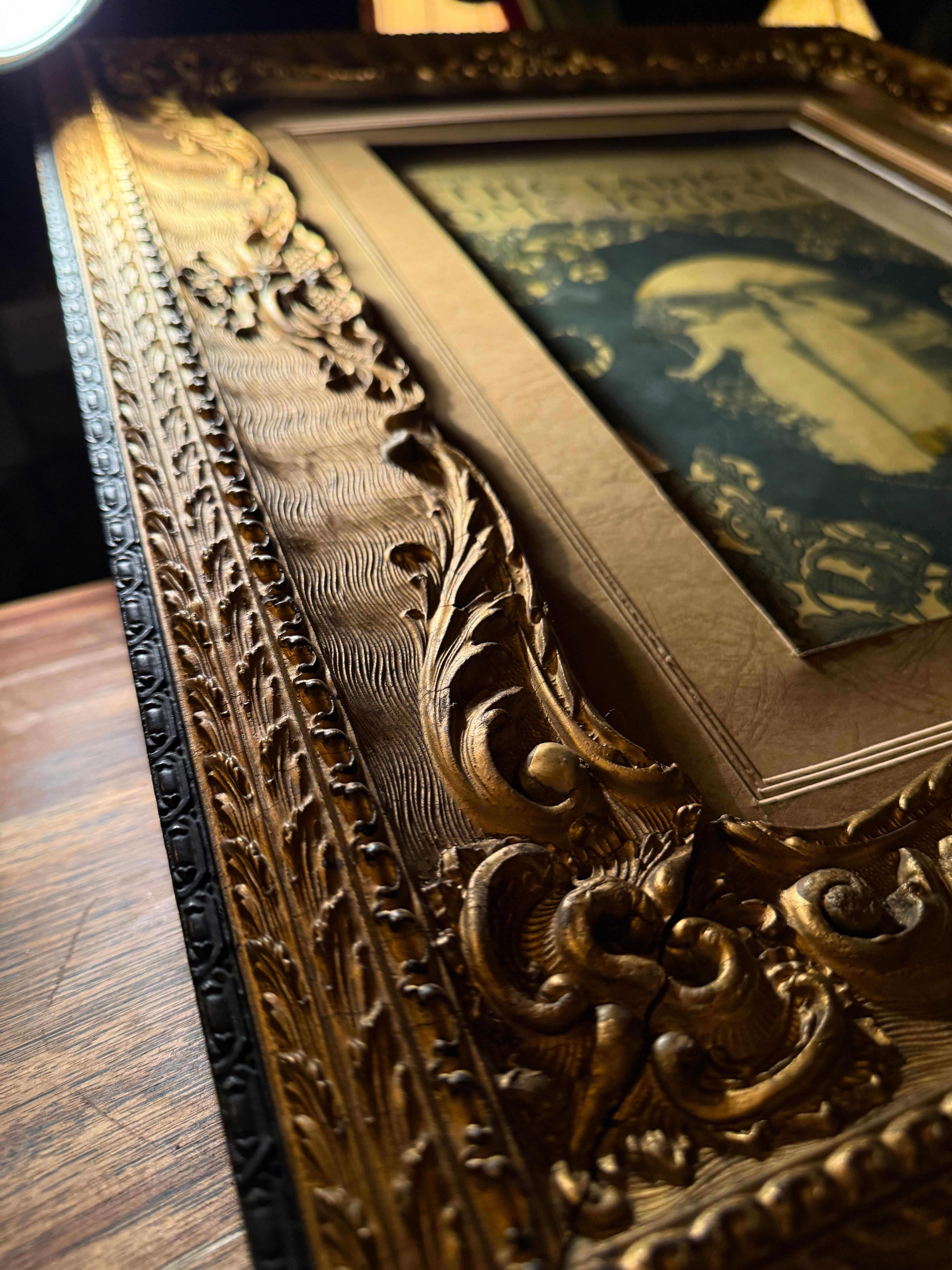 1900 Ladies’ Home Journal Special Autumn Edition in Antique Rococo Revival Giltwood Frame (c. 1870–1890)