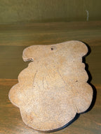 Signed Studio Pottery Bear Chef Spoon Rest, Hand-Built Speckled Stoneware with Iron Oxide and Cobalt, c. 1970–1990